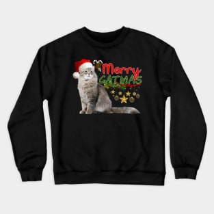 Funny Cat Lover Gift, Merry Catmas Christmas day 2021 Crewneck Sweatshirt